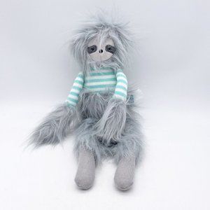 Manhattan Toy Sullivan Sloth Luxe Twiggies Stuffed Animal Plush Striped Sweater